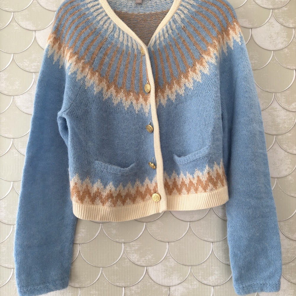 J. Crew Fair Isle Cardigan Sweater